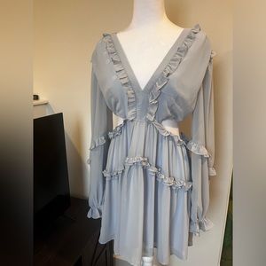 Twirl All Day Mini Dress - Blue